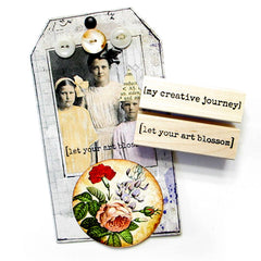 Let Your Art Blossom Wood Mount Rubber Stamp