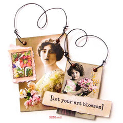 Let Your Art Blossom Wood Mount Rubber Stamp