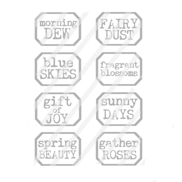 Little Labels Morning Dew Rubber Stamp