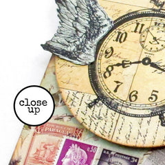 Vintage Clock Rubber Stamp