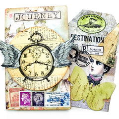 Vintage Clock Rubber Stamp