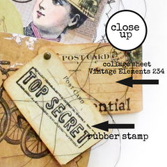 Top Secret Mail Art Rubber Stamp