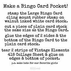 Large Bingo Card Rubber Stamp