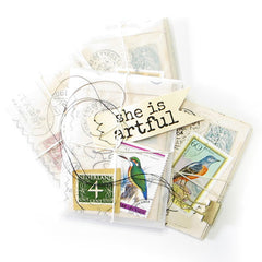 She Is Artful Wood Mount Rubber Stamp