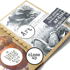 Kraft Card Stock Mini Stitched Journal  2-1/2" x 3-1/2"