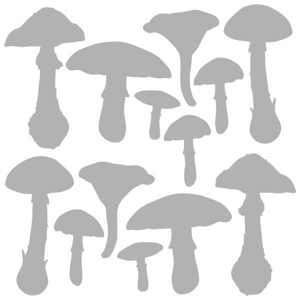 Mushroom Stencil 6 x 6