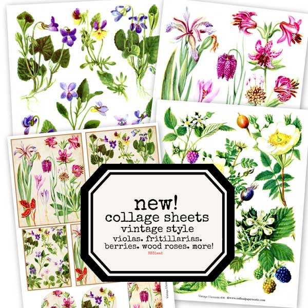 Flower Collage Sheets Collection