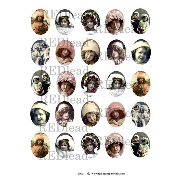 Vintage Photos Oval Pendant 1