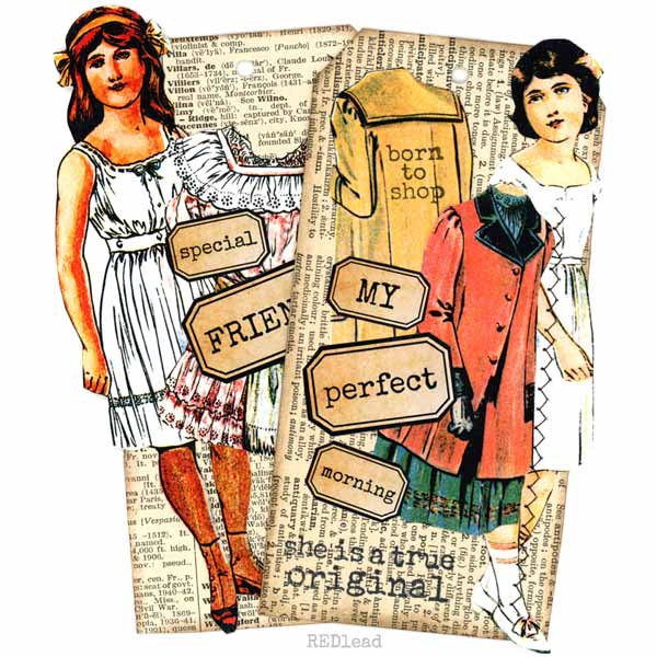 Paper Doll Collage Sheets