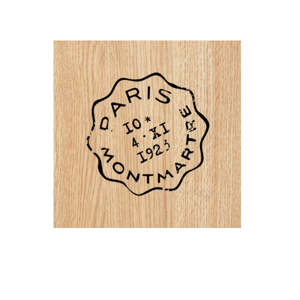 Paris Montmartre Postmark Wood Mounted Rubber Stamp