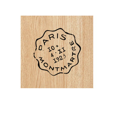 Paris Montmartre Postmark Wood Mounted Rubber Stamp