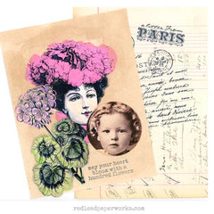 Paris Post Card Rubber Stamp Save 30%