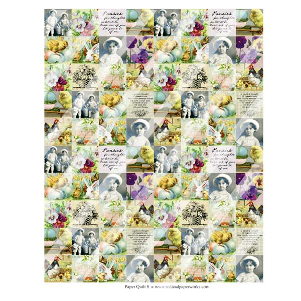 Patchwork Quilt Collage Sheet 8
