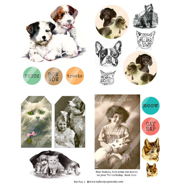 Pet Pals 1 Collage Sheet
