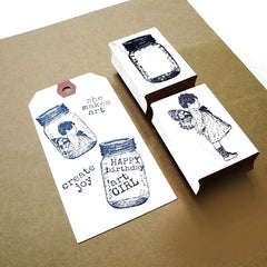 Petite Pixie Wood Mount Rubber Stamp