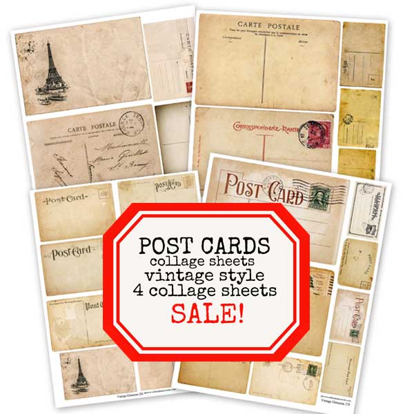 Post Cards Collage Sheet Collection