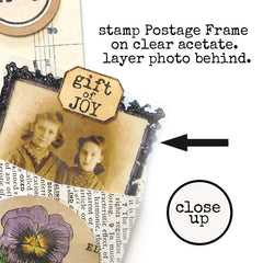 She Knows All Things Are Possible Label Rubber Stamp
