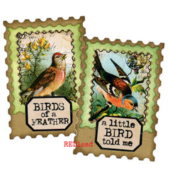 Bird Postage Stamps Bird 88 Collage Sheet