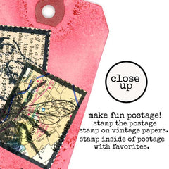 postage stamp wood mount rubber stamp