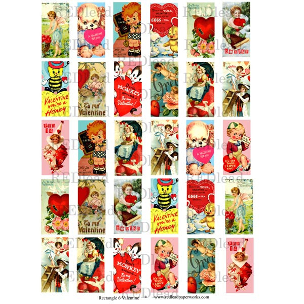 Valentine Collage Sheet