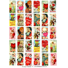 valentine collage sheet