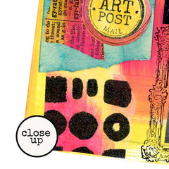 Red Lead Wood Mounted Rubber Stamps Art Post Wood Mounted Rubber Stamp.