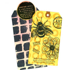 Red Lead Cling Mount Art Journal Rubber Stamps