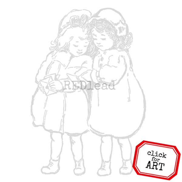 2 Sisters Valentine Letter Rubber Stamp