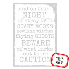 Halloween Cling Mount Rubber Stamps
