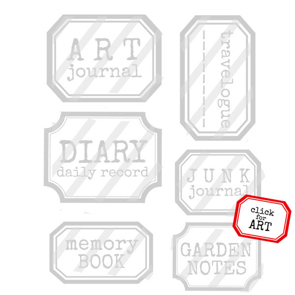 Labels for Your Books and Journals Rubber Stamp