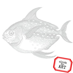 Fish Rubber Stamp