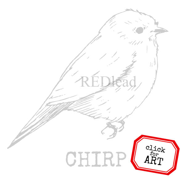 Chirp Bird Rubber Stamp