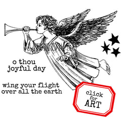 Christmas Angel Rubber Stamp