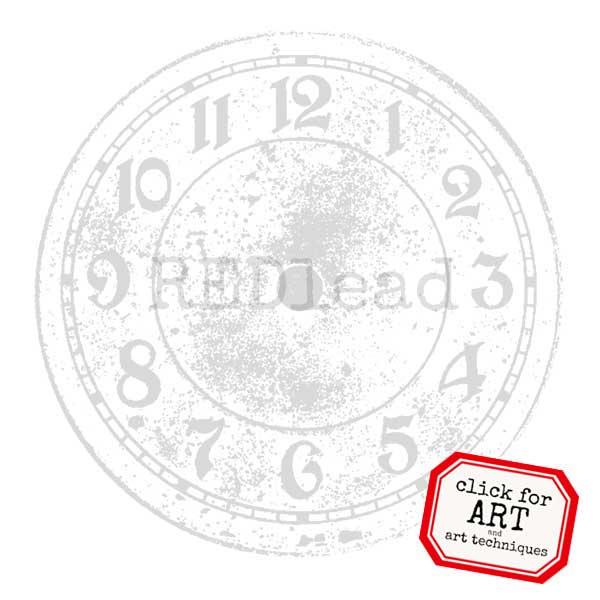 Grungy Clock Rubber Stamp