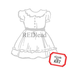 Donna Dress Rubber Stamp