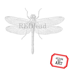 Dragonfly Cling Mount Rubber Stamp