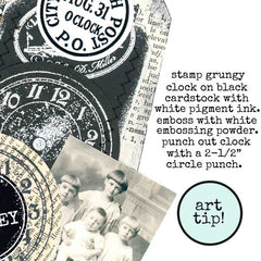 clock rubber stamp