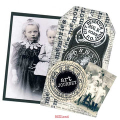 Paris Clock Rubber Stamp