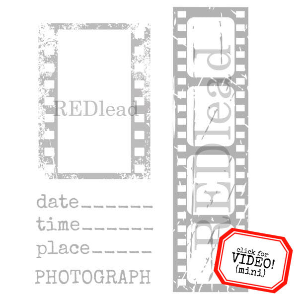 Film Strip Photo Frame Rubber Stamp