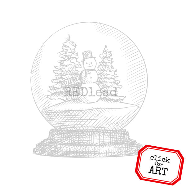 Frosty Snow Globe Rubber Stamp
