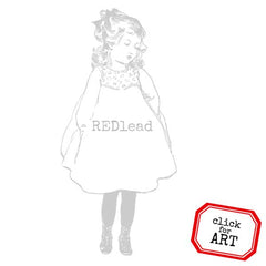 Maria Art Girl Rubber Stamp