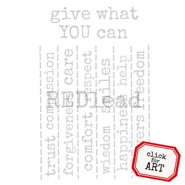 Give What You Can Rubber Stamp Save 25%