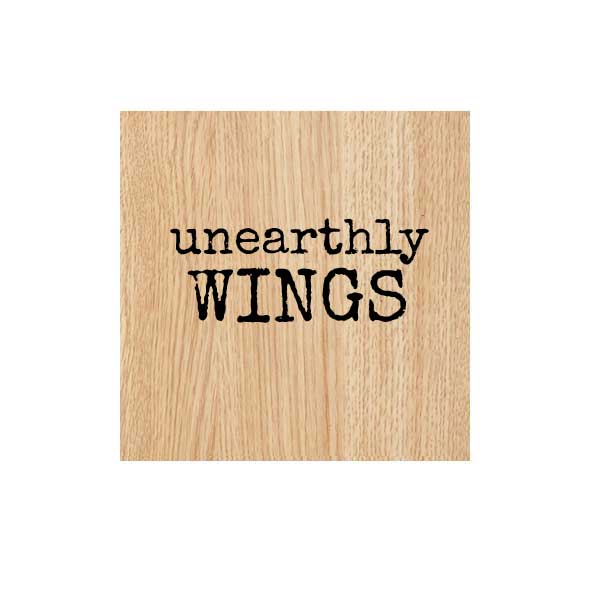 Unearthly Wings Halloween Wood Mount Rubber Stamp
