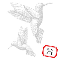 Hummingbirds Rubber Stamps