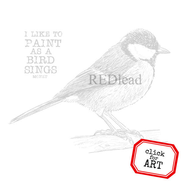 I Like To Paint As a  Bird Sings Rubber Stamp