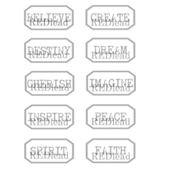 Believe Small Labels Rubber Stamp