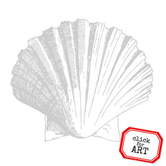 Big Sea Shell Rubber Stamp