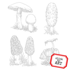 mushroom rubber stamp
