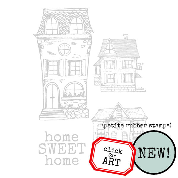 Home Sweet Home Petite Rubber Stamp