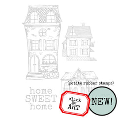 small house rubber stamps